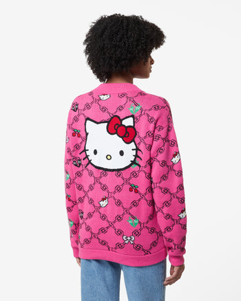 Jacquard-knit Sweater - Pink/Hello Kitty - Kids