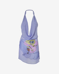 Spongebob Embroidered Mini Dress  | Women Dress Lilac | GCDS Spring/Summer 2023