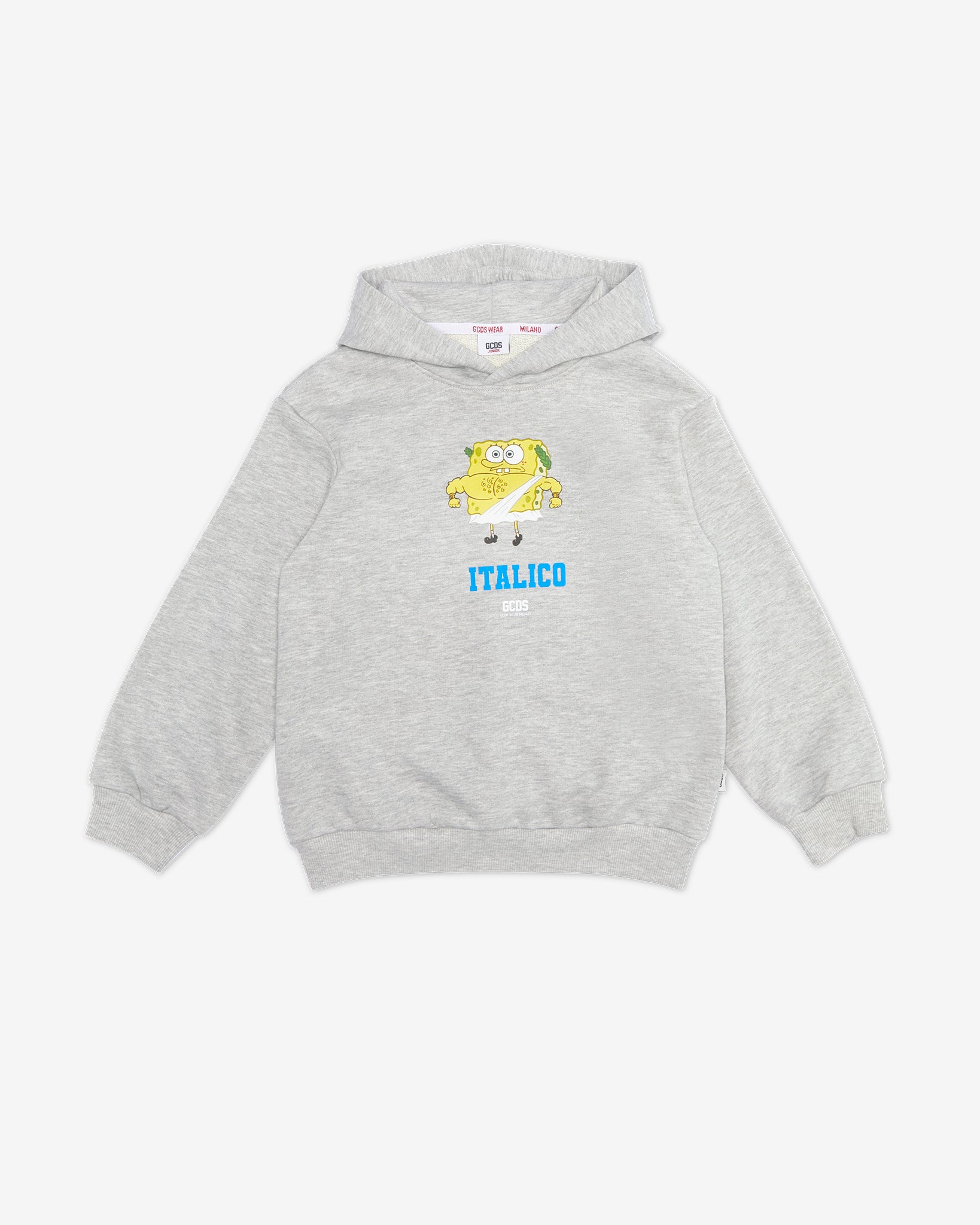 Junior Spongebob Italico Hoodie Boy Hoodies Sweatshirts Grey GCDS