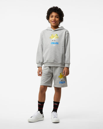 Junior Spongebob Italico Hoodie Boy Hoodies Sweatshirts Grey GCDS