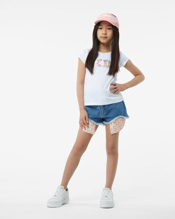 Junior Gcds Patchwork T-Shirt: Girl T-shirts White | Gcds