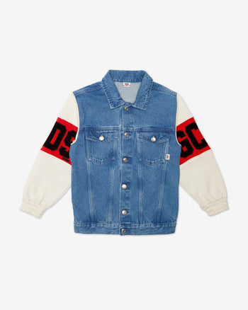 Junior Gcds Logo Band Denim Jacket: Boy Outerwear Multicolor | GCDS