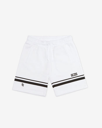 Crack pot Repræsentere forklare Junior Gcds Low Logo Band Bermuda: Boy Trousers & Shorts White | GCDS