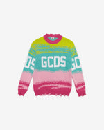 Gcds monogram jacquard sweater: Unisex Knitwear Fuchsia