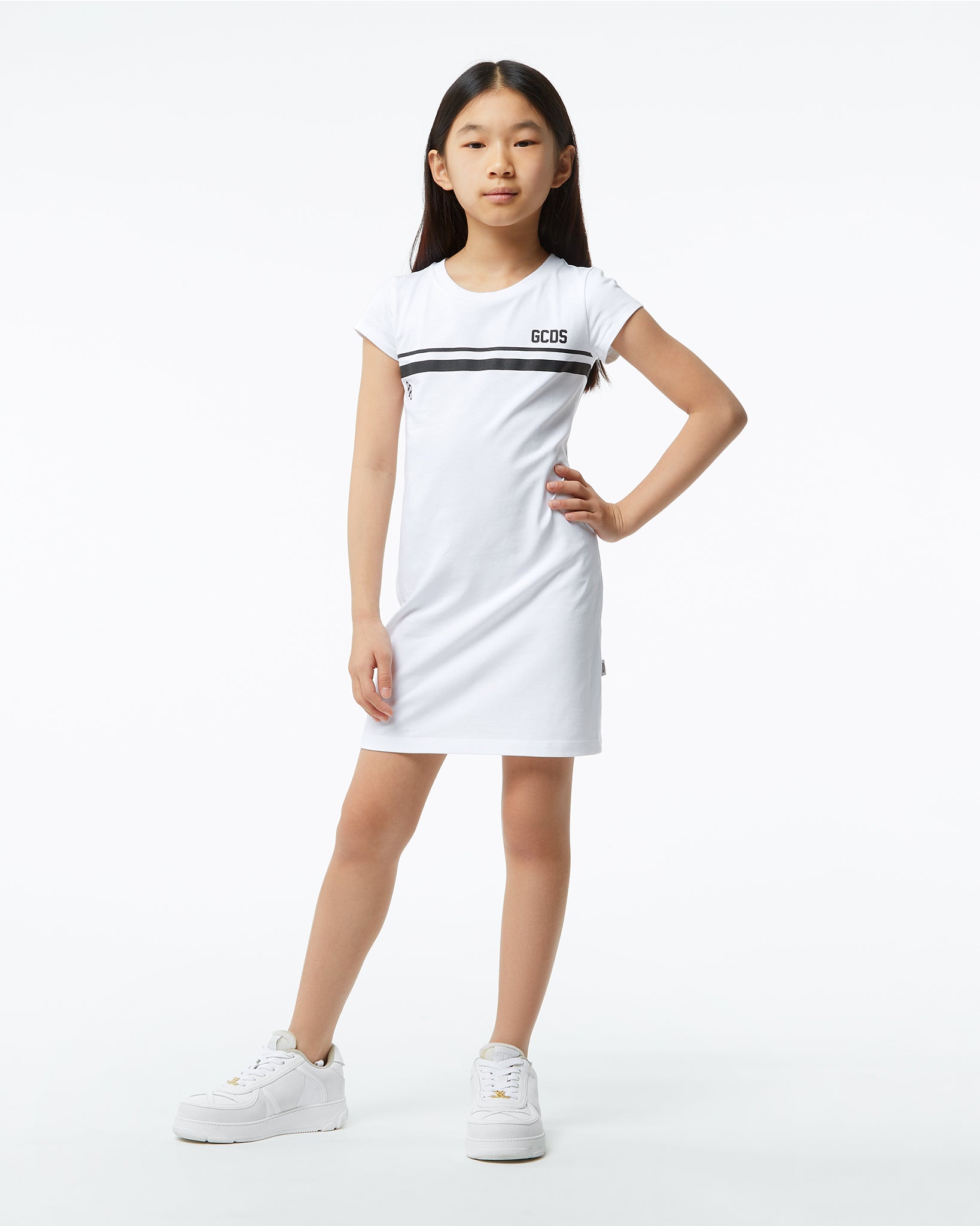 Junior Gcds Low Logo Band T-Shirt Dress