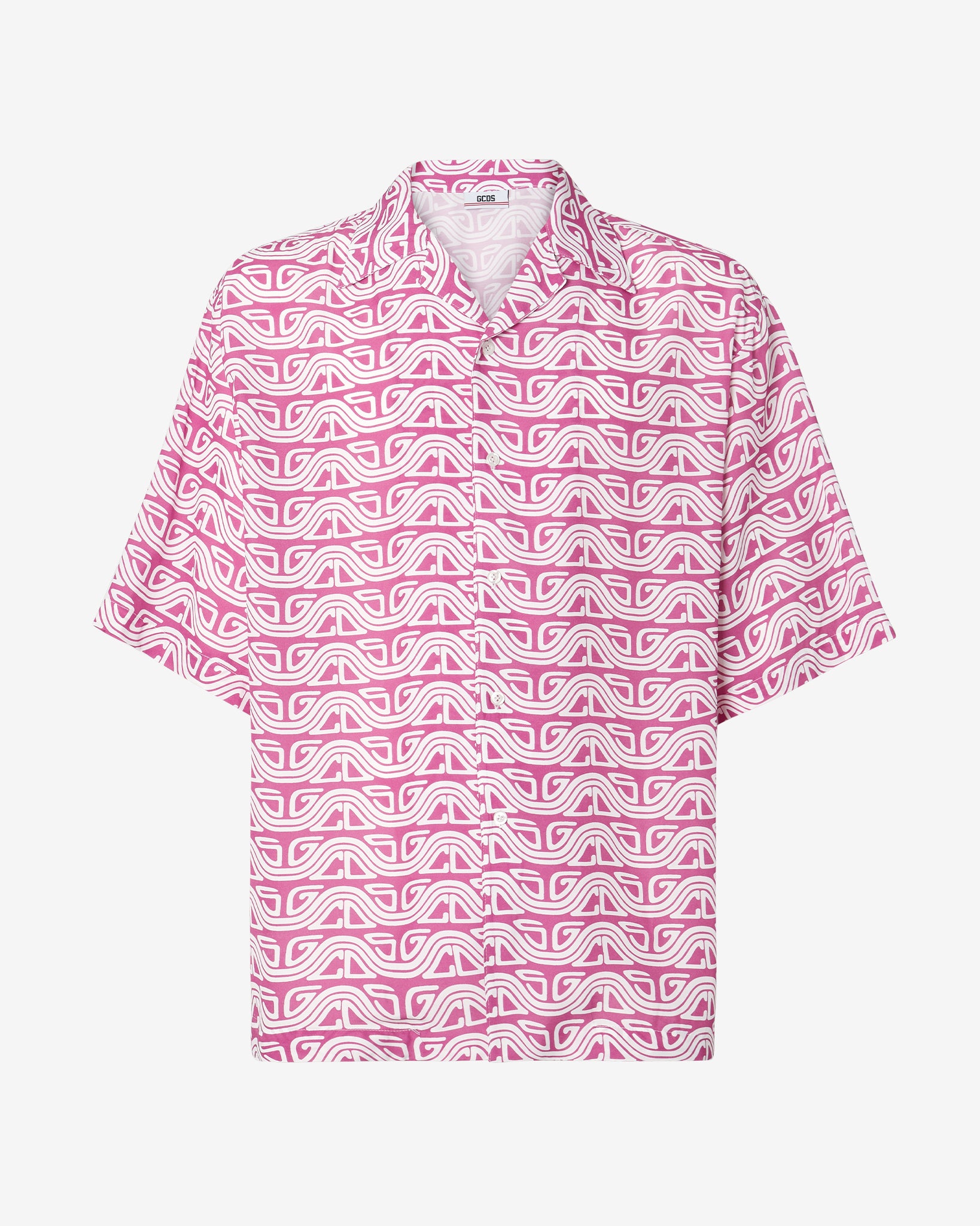 Bowling shirt with Pirates™ patch in fuchsia