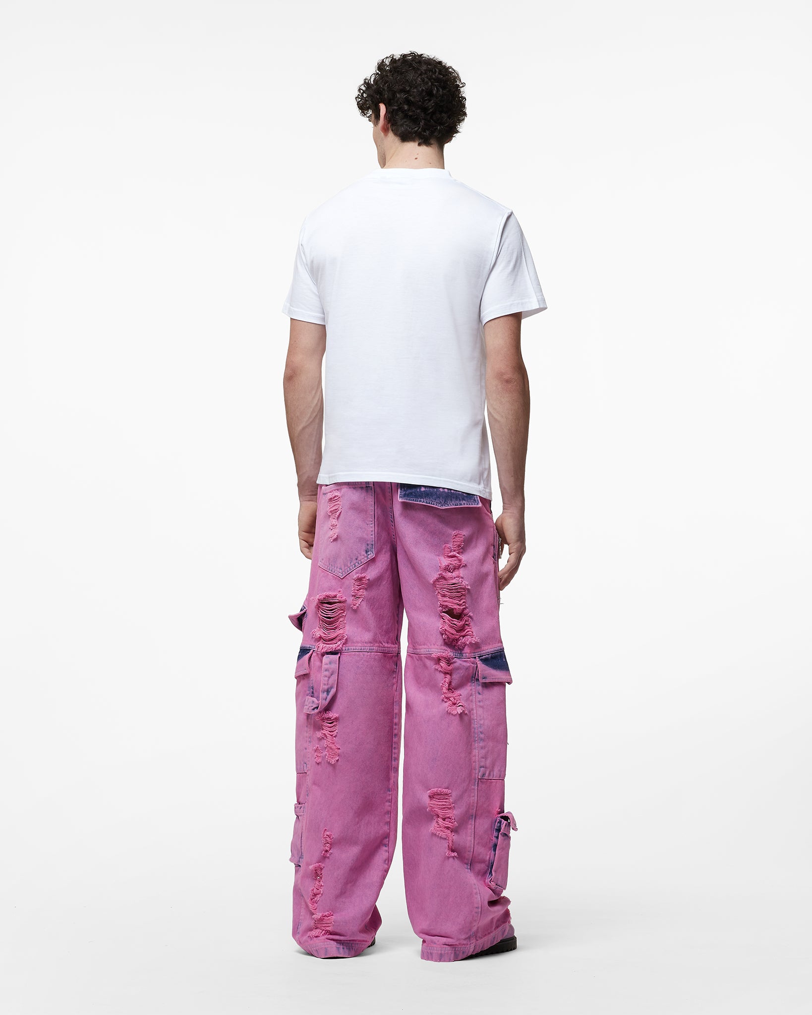 Gcds Men's Relaxed Laser Denim Trousers