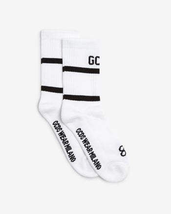 Gcds Low Logo Band Socks | Men Socks White | GCDS Spring/Summer 2023