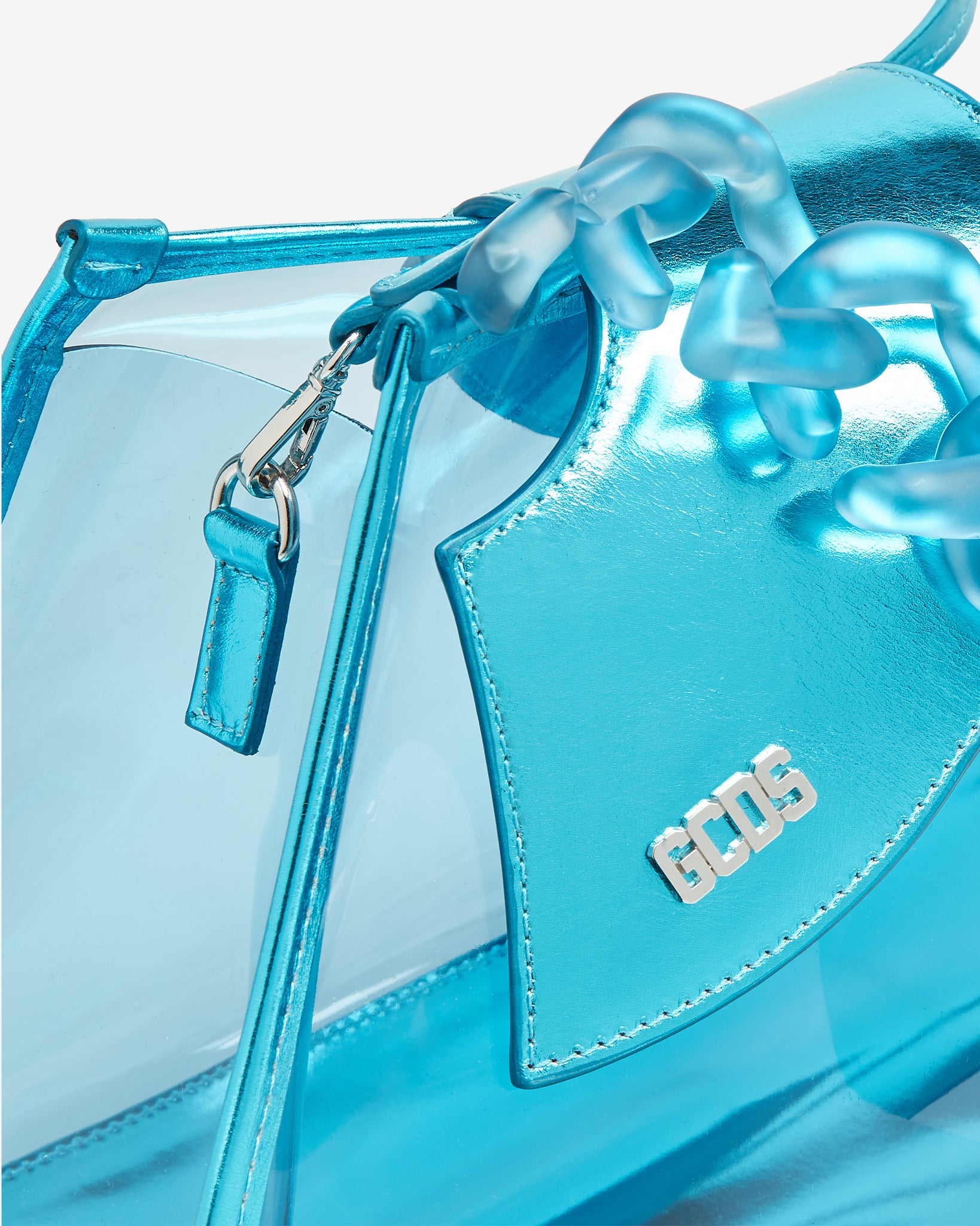 Comma Transpallic Medium Bag : Women Bags Light Blue | Gcds