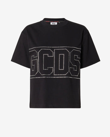 Bling Gcds Logo T-Shirt | Women T-shirts Black | GCDS Spring/Summer 2023