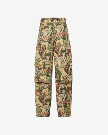Gcds Hentai Cargo Trousers | Women Trousers Military Green | GCDS Spring/Summer 2023