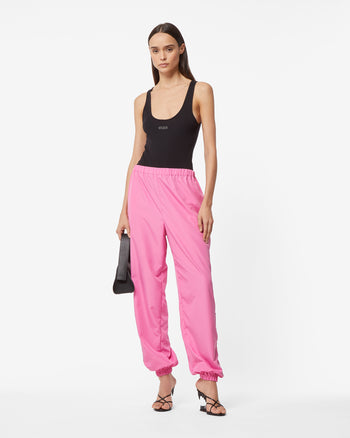 Heart Nylon Trousers : Women Trousers Fuchsia