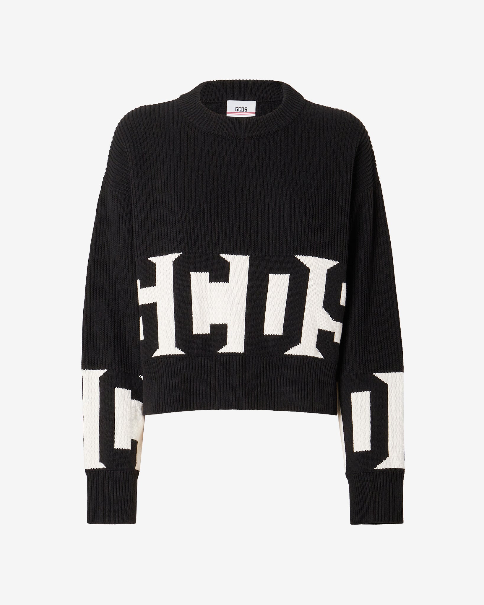 Gcds monogram jacquard sweater: Unisex Knitwear Fuchsia