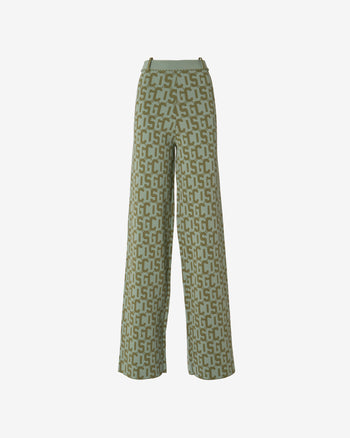 Matilda Gcds Monogram Trousers : Women Trousers Military Green