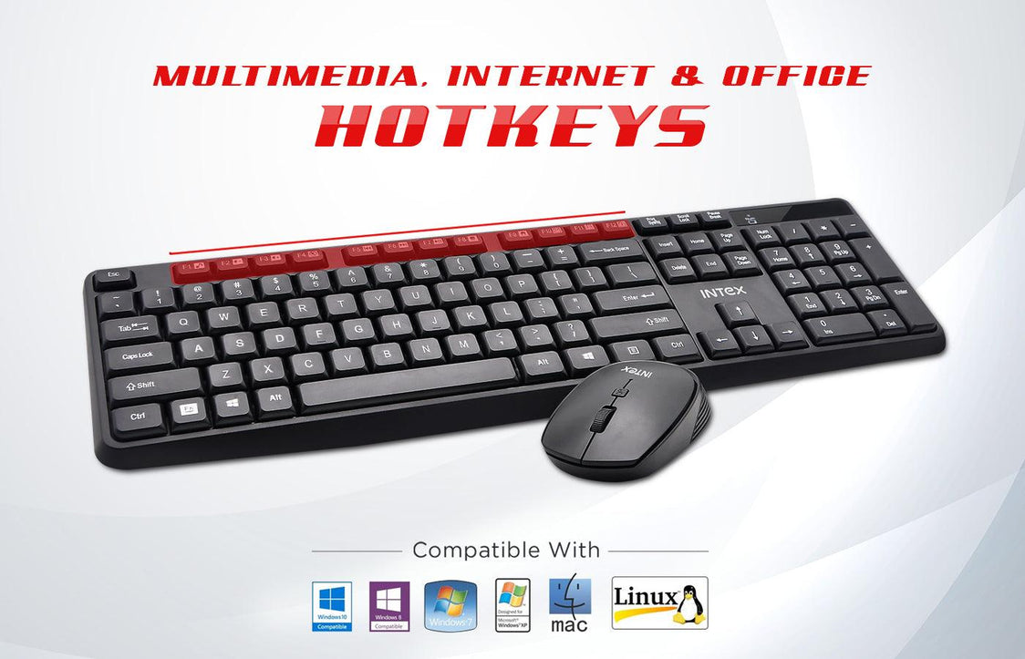 Intex Power IT-WLKBM01 Wireless Combo Mouse And Keyboard