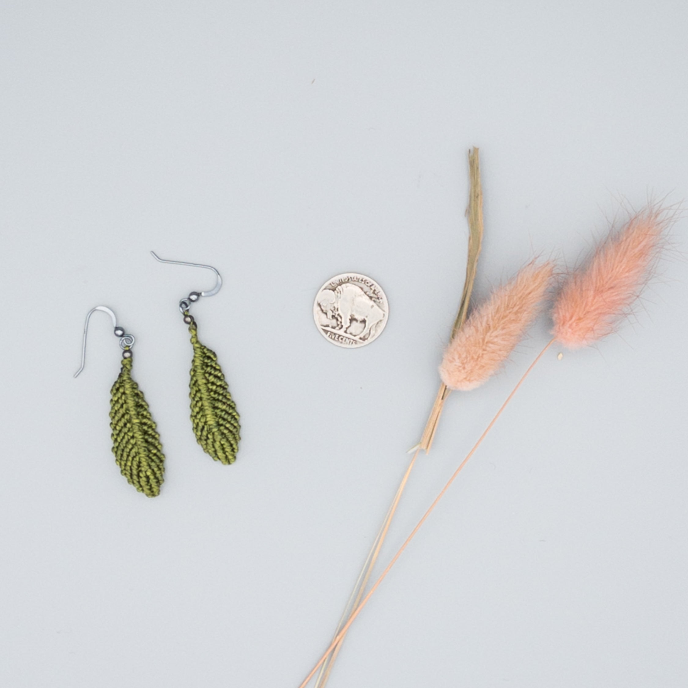 Macramé Feather Earrings/statement Earrings/boho Earrings/fringe Earrings/leaf  Earrings - Etsy