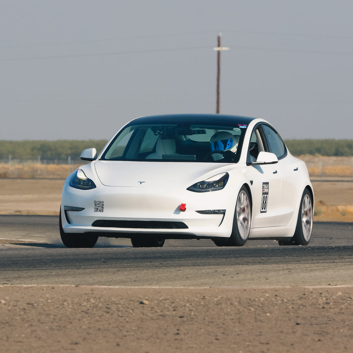 Öhlins R&T DFV Coilovers for Tesla Model 3 at Buttonwillow Tesla Corsa 23