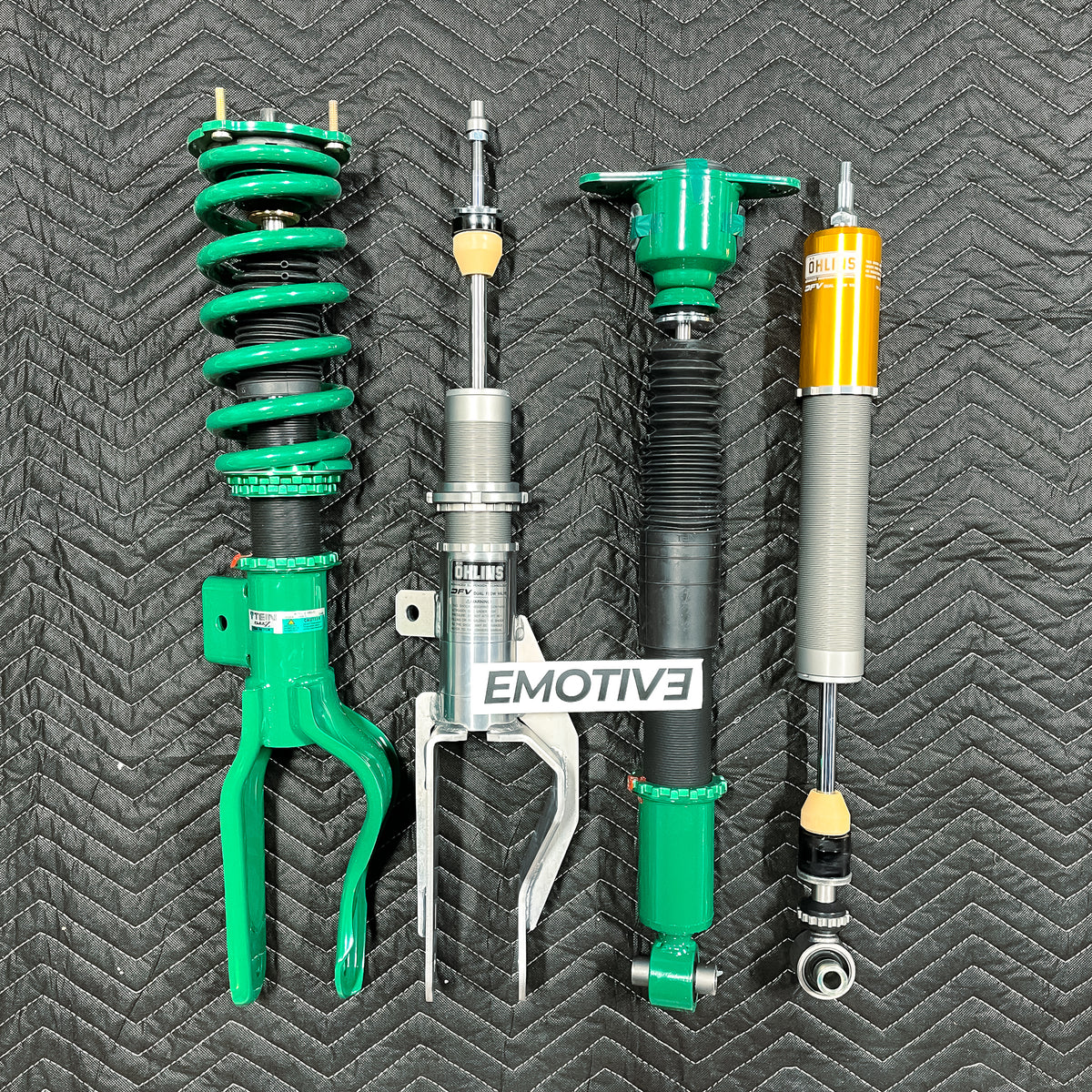 Tein Flex Z Coilovers and Ohlins DFV R&T Coilovers for Tesla Model 3