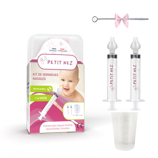 ZENDEN® – Lot de 4 Seringues Nasales (20ml) pour Bébé – Mouche-Bébé Sans  Douleur avec Embout en Silicone – Kit Irrigateur Nasal pour Enfant –  Trousse