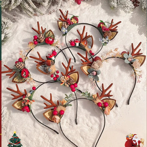 Christmas Headdress Butterfly Branches Headband Hairpin