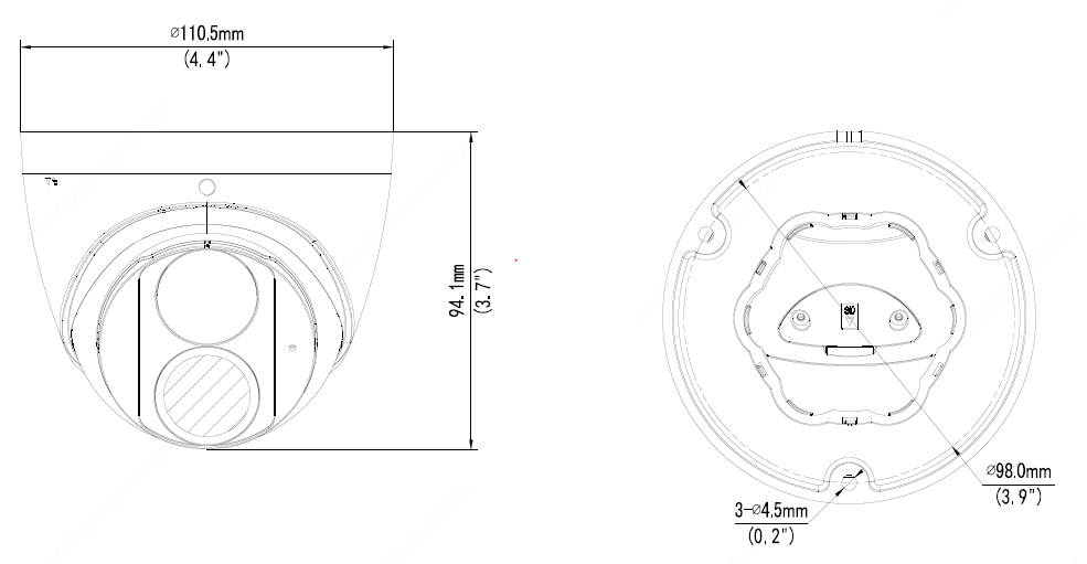 IPC3615SB-ADF28KM-I0 DIMENSIONS
