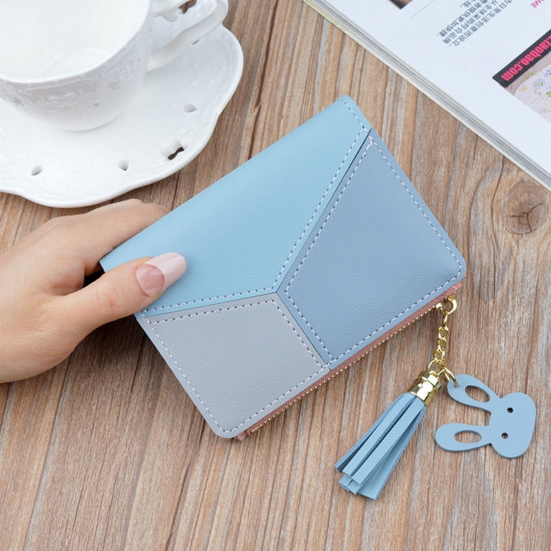 New Women Fashionable Short Zipper Coin Purses Ladies Lovely Clutch Wallet Female Credit Card Holder