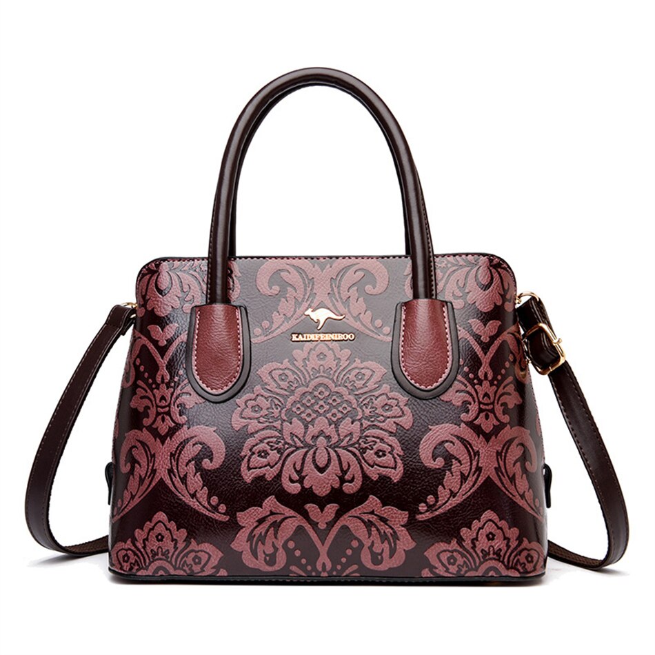 Flower Pattern Luxury Designer Handbags Purses Ladies Shoulder Crossbody Messenger Bag Women Tote