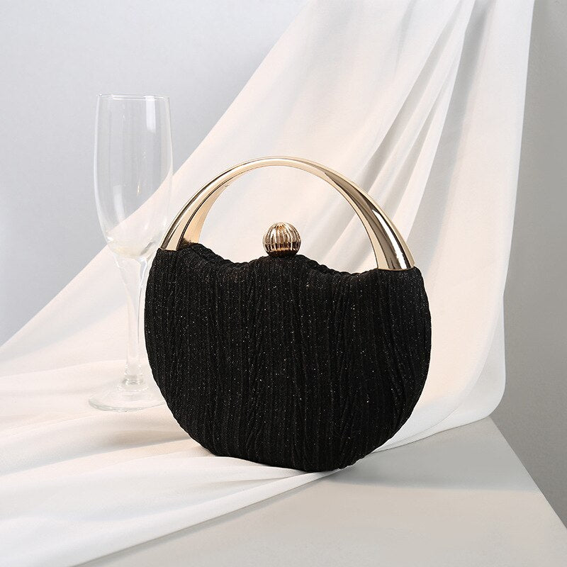 Wedding Clutch Bag Luxury Handbags For Women Elegant Round Shoulder Bag Female Small Party Evening C