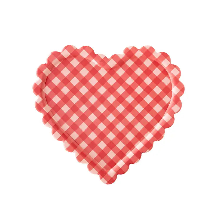 CHECKERED HEART SHAPED TRAY