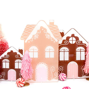 ACRYLIC GINGERBREAD HOUSE STANDING DECOR - SET OF 3 - MiAdri Gifts & Party Decor