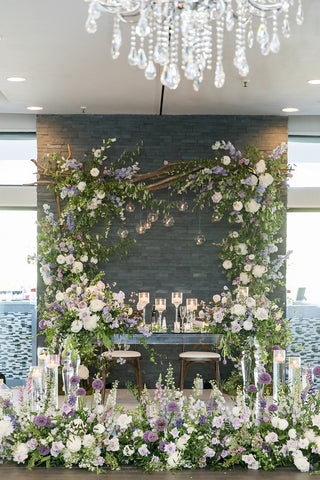 Lavender Wedding Arch Flowers