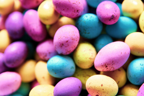 Colourful easter mini eggs