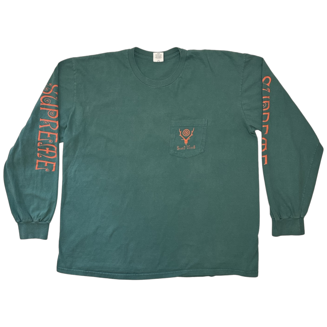 NTWRK - SS21 Supreme x SOUTH2 WEST8 L/S Pocket Tee Teal (2021)