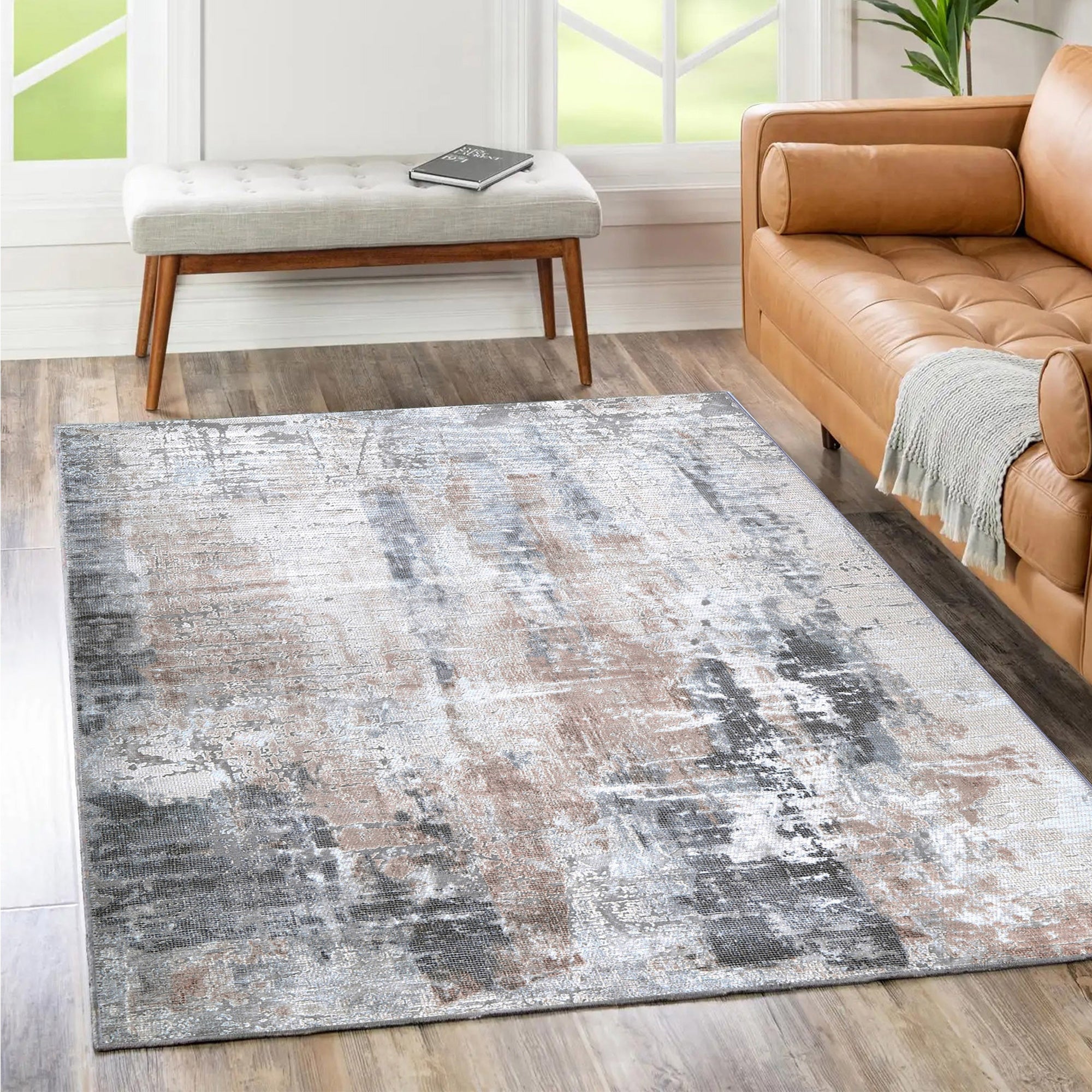 Abstract Twilight Ash Rug - The Rug Collective product image