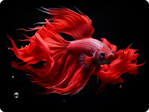 A majestic red Betta