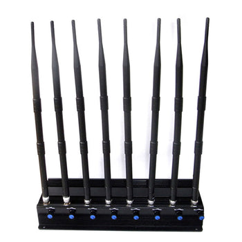 Desktop 8 Antenna Adjustable  WiFi GPS Mobile Phone Jammer