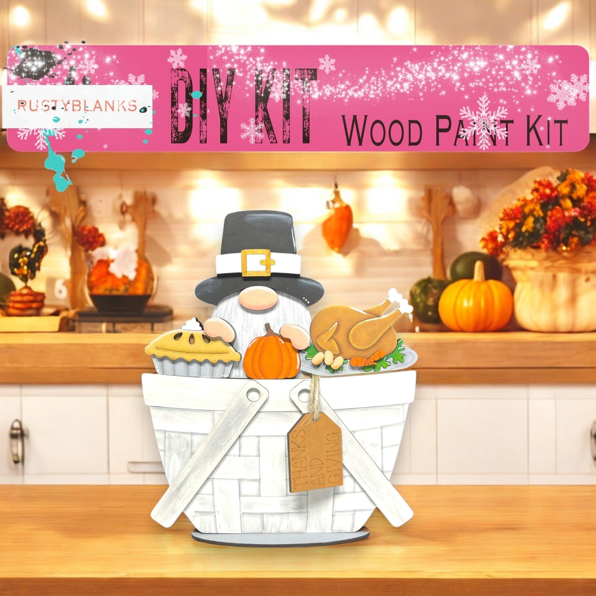 Gnome Thanksgiving Insert for the flower Basket DIY Kit