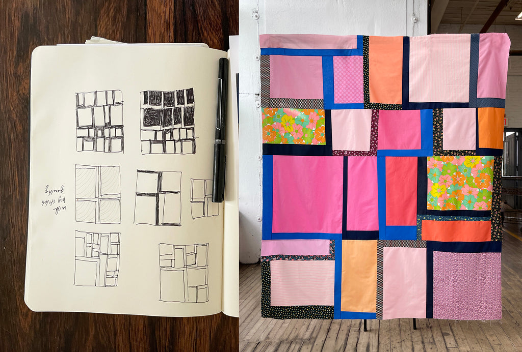 sketch and quilt