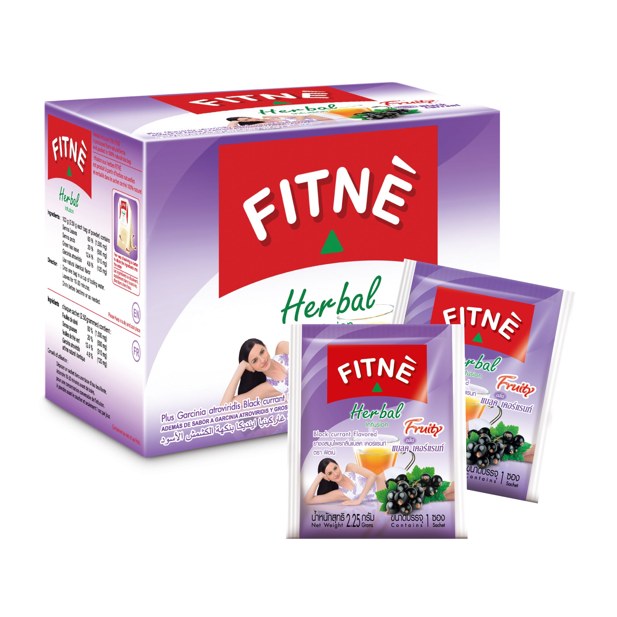 FITNE Green Tea Herbal Honey Lemon With Garcinia Senna Infusion Gentle  Detox Cleanse High Antioxidant No Calories Stevia Sweetener, 30 Tea Bags