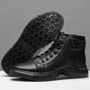 Black Boots™ |Zwarte warme leren laarzen