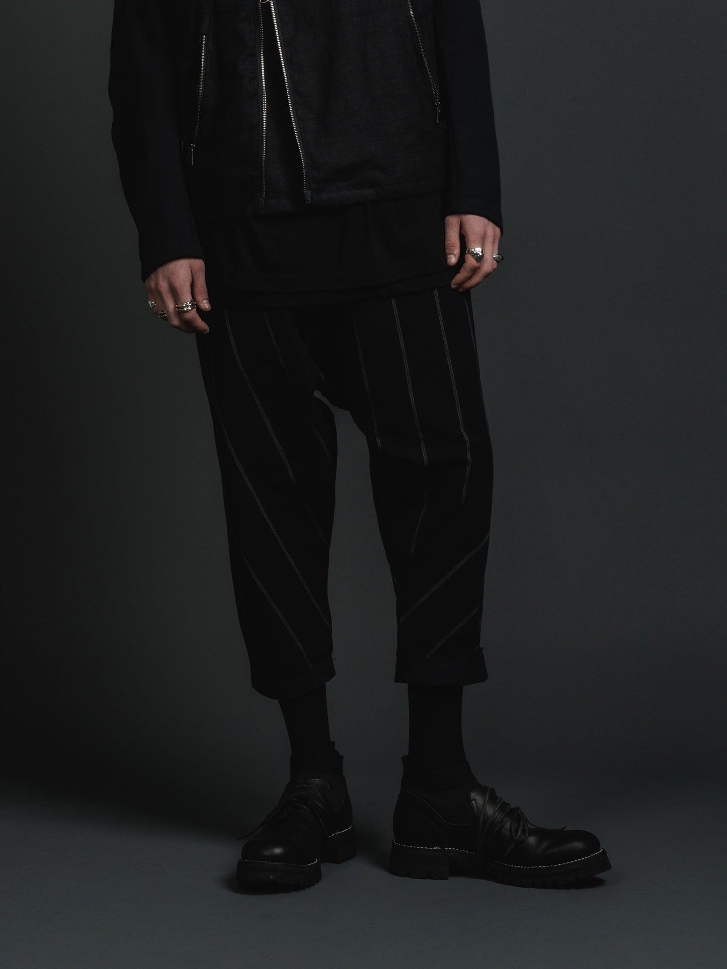 The Viridi-anne 3layer Wrinkled Pants - サルエルパンツ