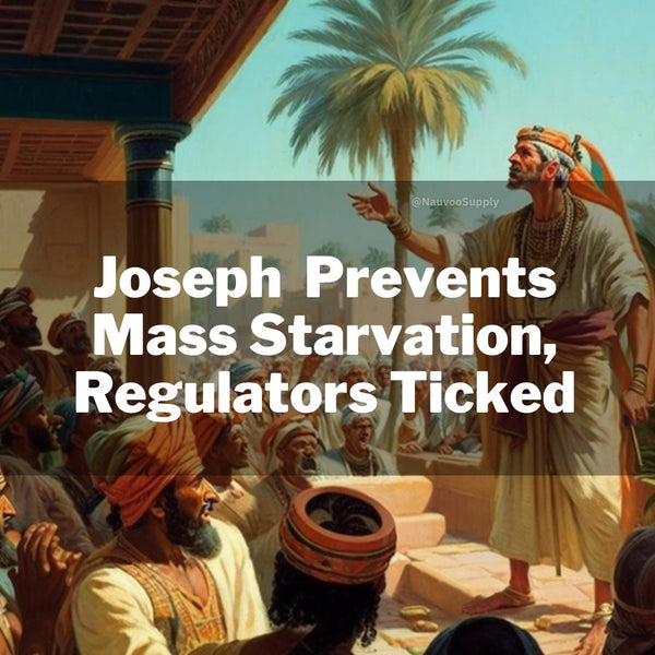 joseph prevents mass starvation in egypt, regulators ticked, lds satire nauvoo supply