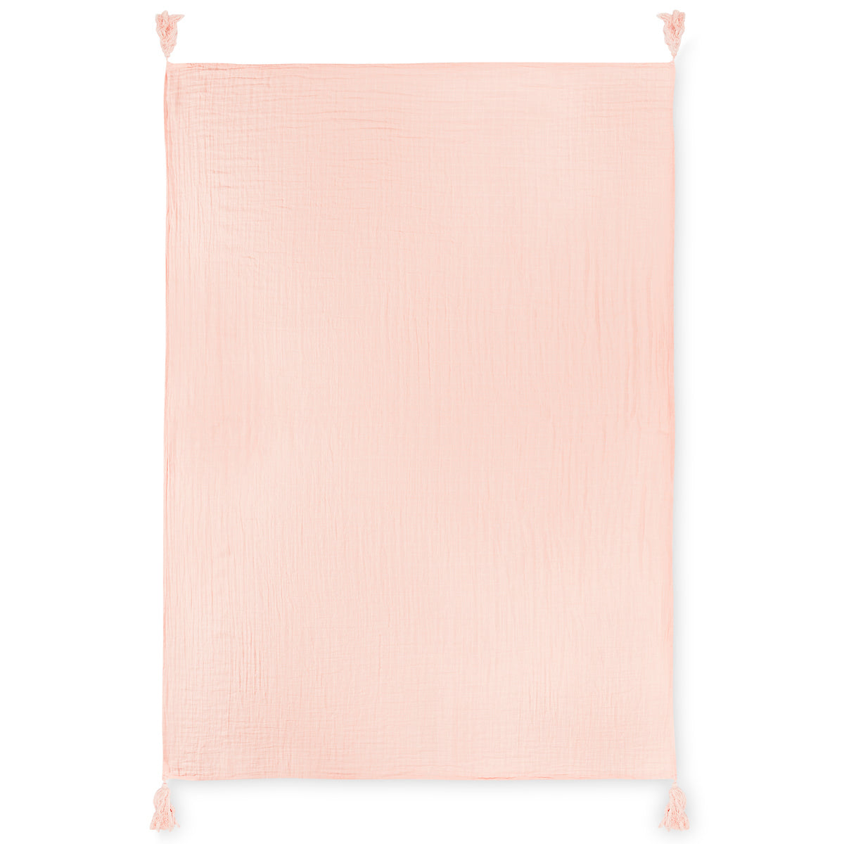 Organic XL Throw Blanket - Dusty Pink Tassels – Modern Burlap