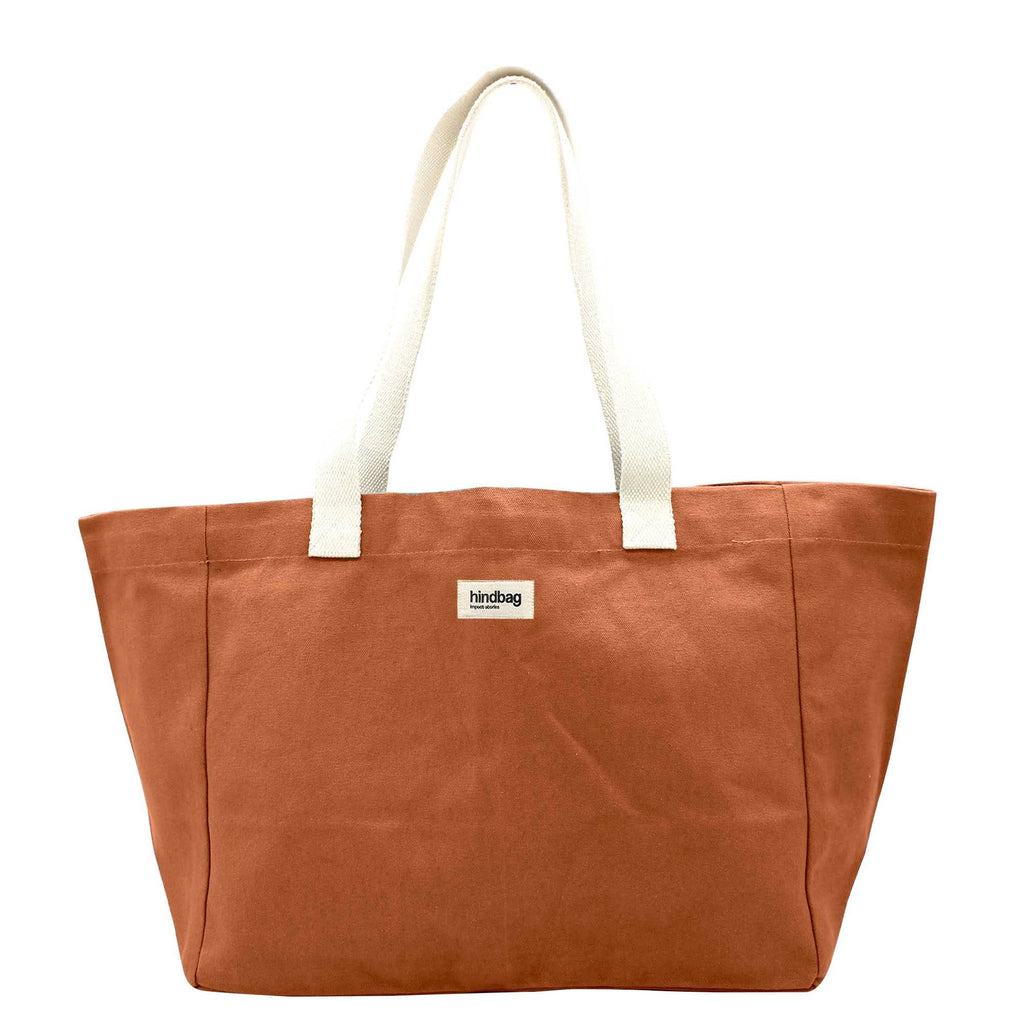 Mini sac polochon MINI SIMON, avec bandoulière, orange sienne, coton bio -  Dream Act