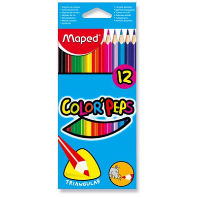 Maped Color'Peps Triangular Colored Pencils, Assorted Colors, Pack of –  Adore A Child