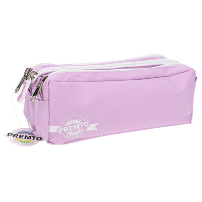 Premto 3 Pocket Pencil Case - Pink SherbetStationery Superstore UK – Write  Away Stationery