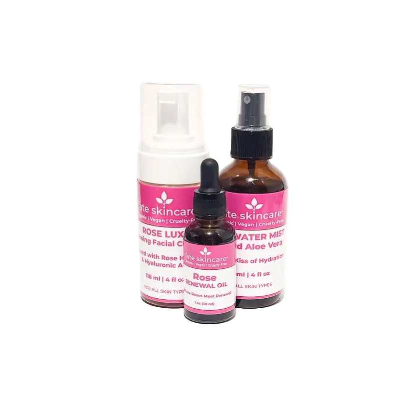 🌹 Rose Radiance Ritual™ – 3-Step Rose Skincare System (60-Day Supply)