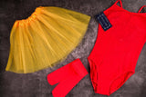 3 Layered Yellow Ballet Tutu Skirt for 3-8 Years Kids