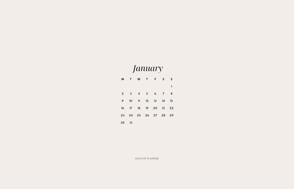 Free January 2023 Wallpapers – Haus of Planner