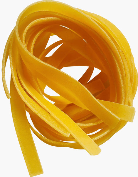 Dried tagliatelle pasta